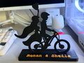 Casal de Bicicleta Personalizado Romântica 3D