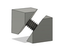 Sliced cube with screw as joint