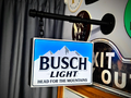 2-Sided Hanging Busch Light & Faux Pipe Mount