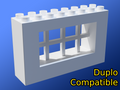 Large Building Brick Window 2x8x4