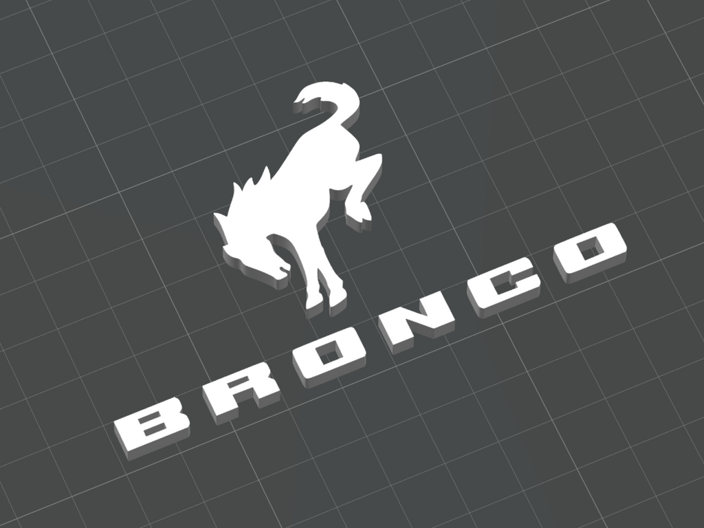 Ford Bronco Logo - 3D Printed Custom Design