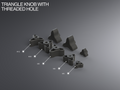 Metric Triangle Knobs with Threaded Hole
