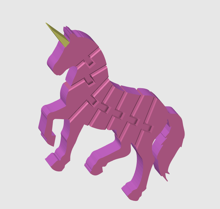 Flexi Unicorn REMIX AMS color articulated