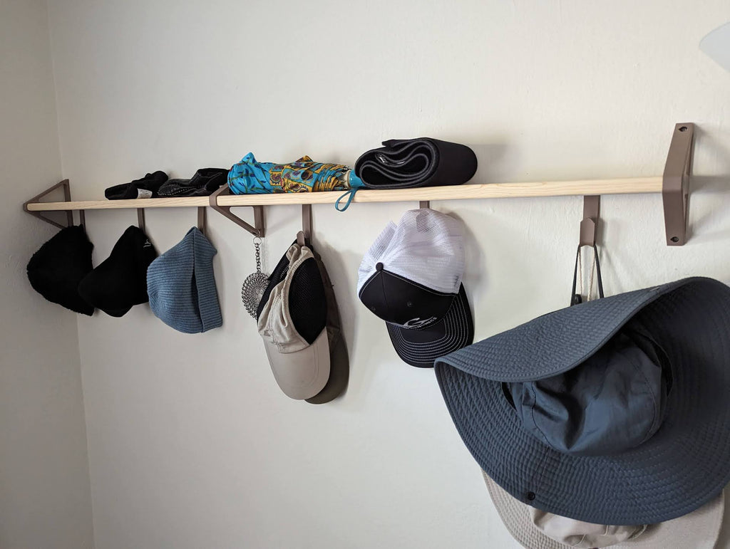 Shelf brackets and hanging hooks