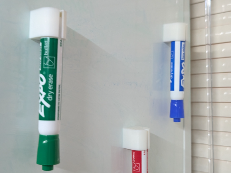 White Board, Dry Erase Magnetic Marker Holder