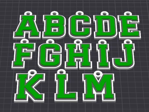 varsity style alphabet keychain 1 free commercial