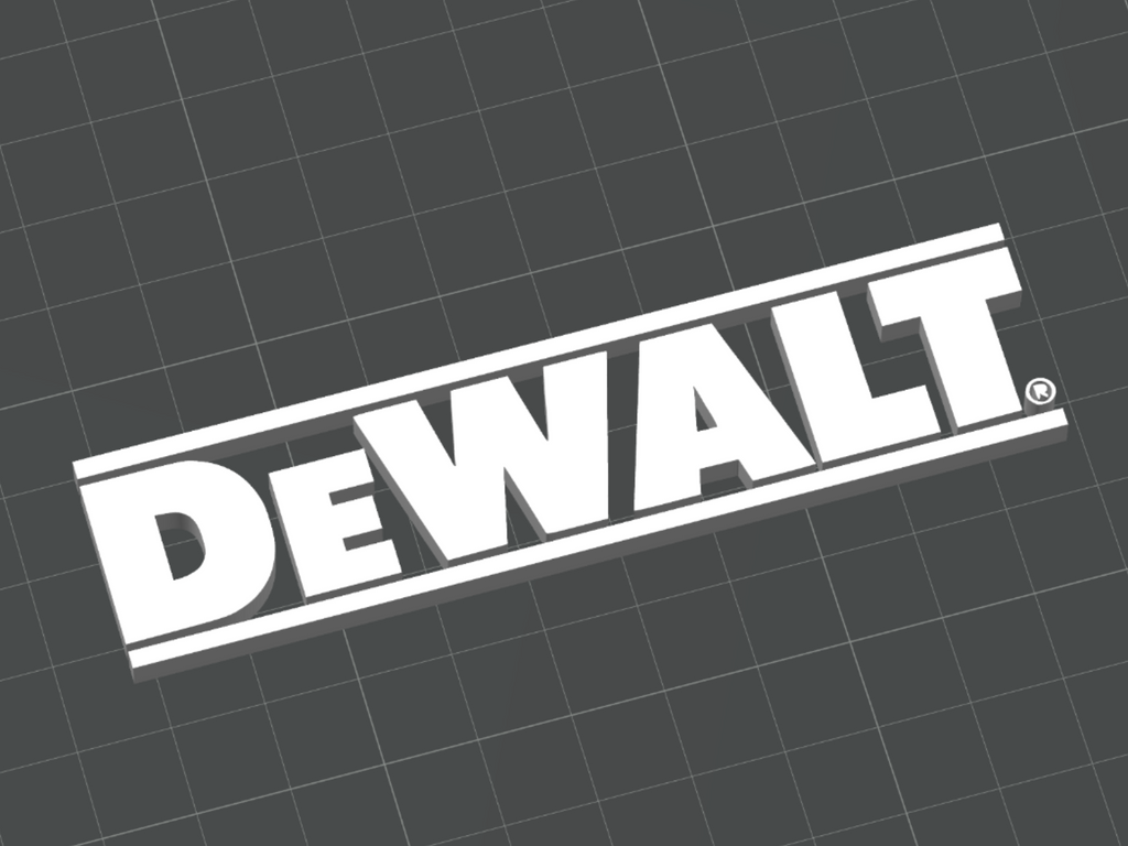 DeWalt Power Tools 3D Printed Logo