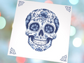 SugarSkull Delft Bathroom Tile