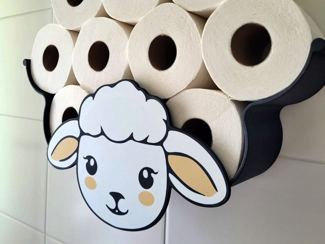 Sheep toilet paper roll holder