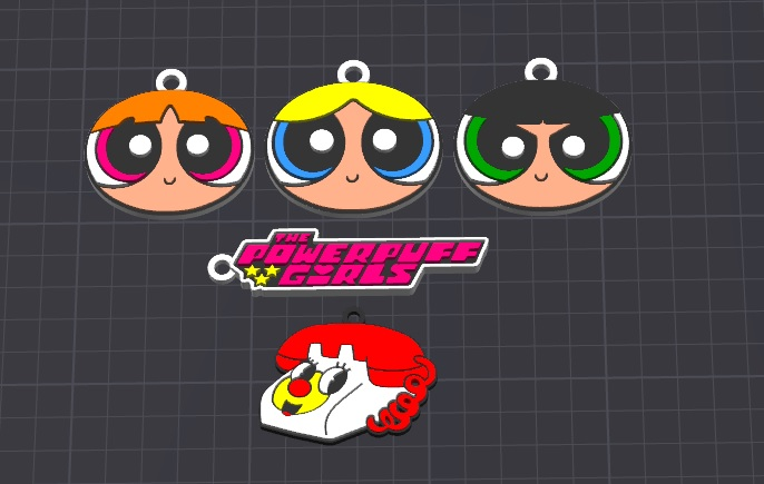 power puff girls keychains/charms(free commercial)