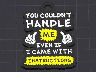handle me keychain / charm (free commercial)