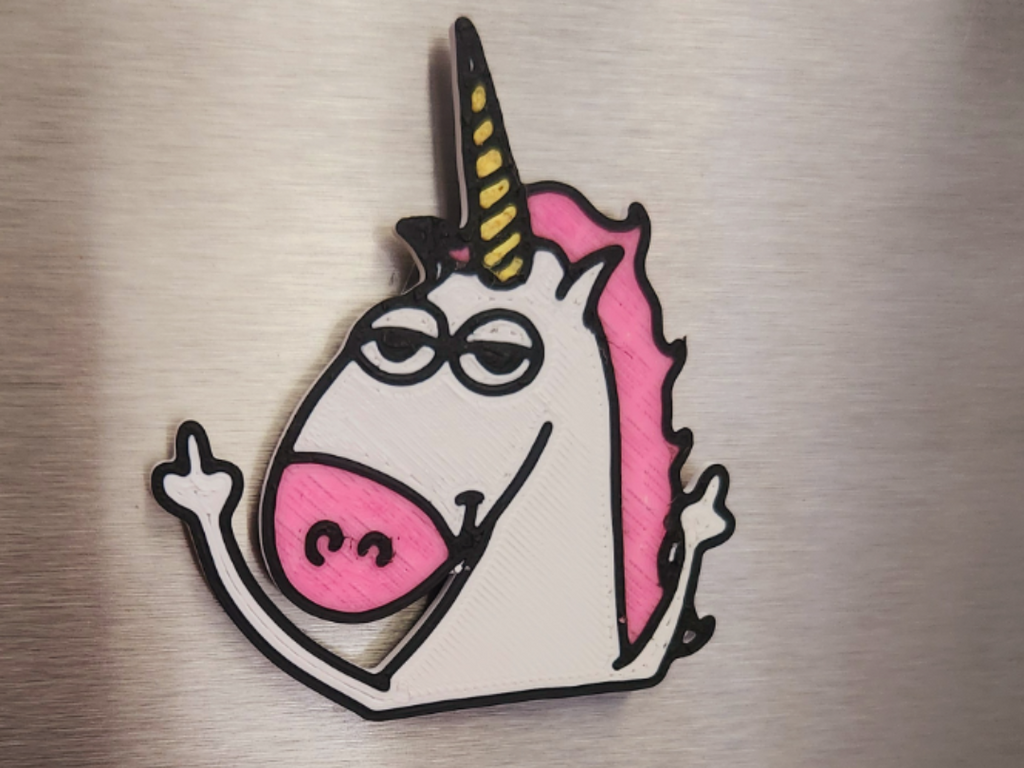 Flippin unicorn magnet