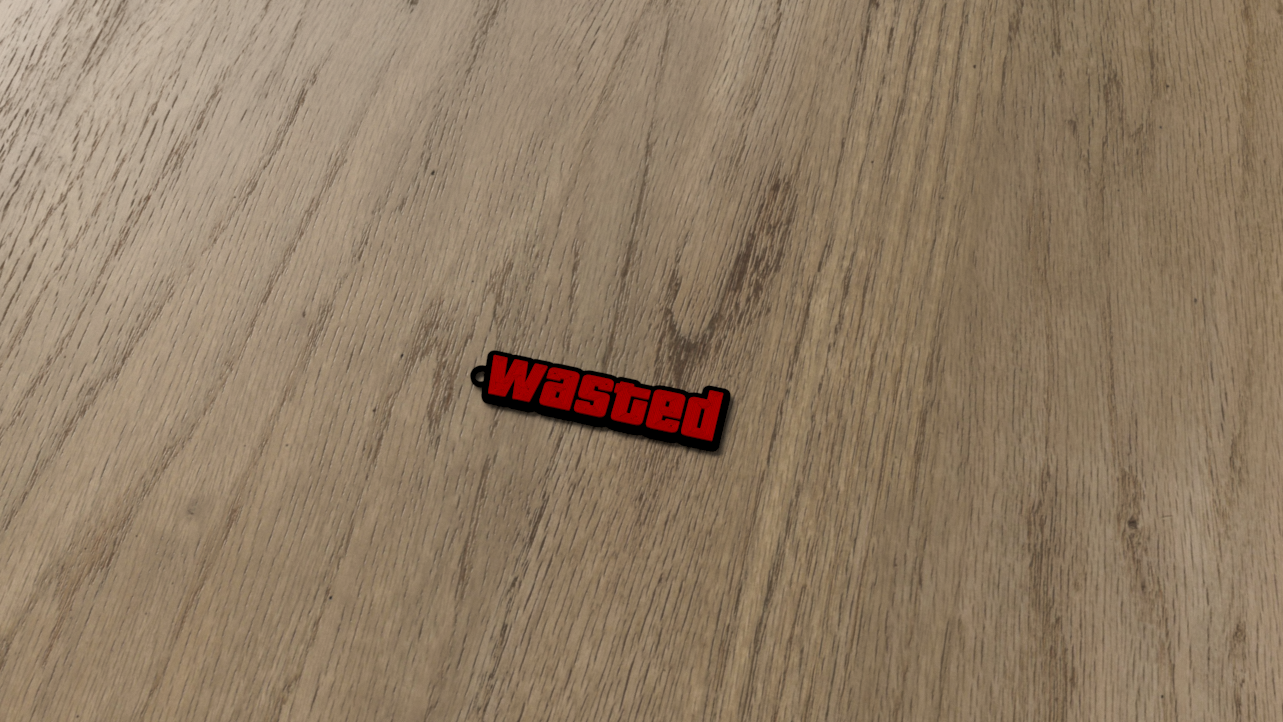 Grant Theft Auto WASTED Keychains