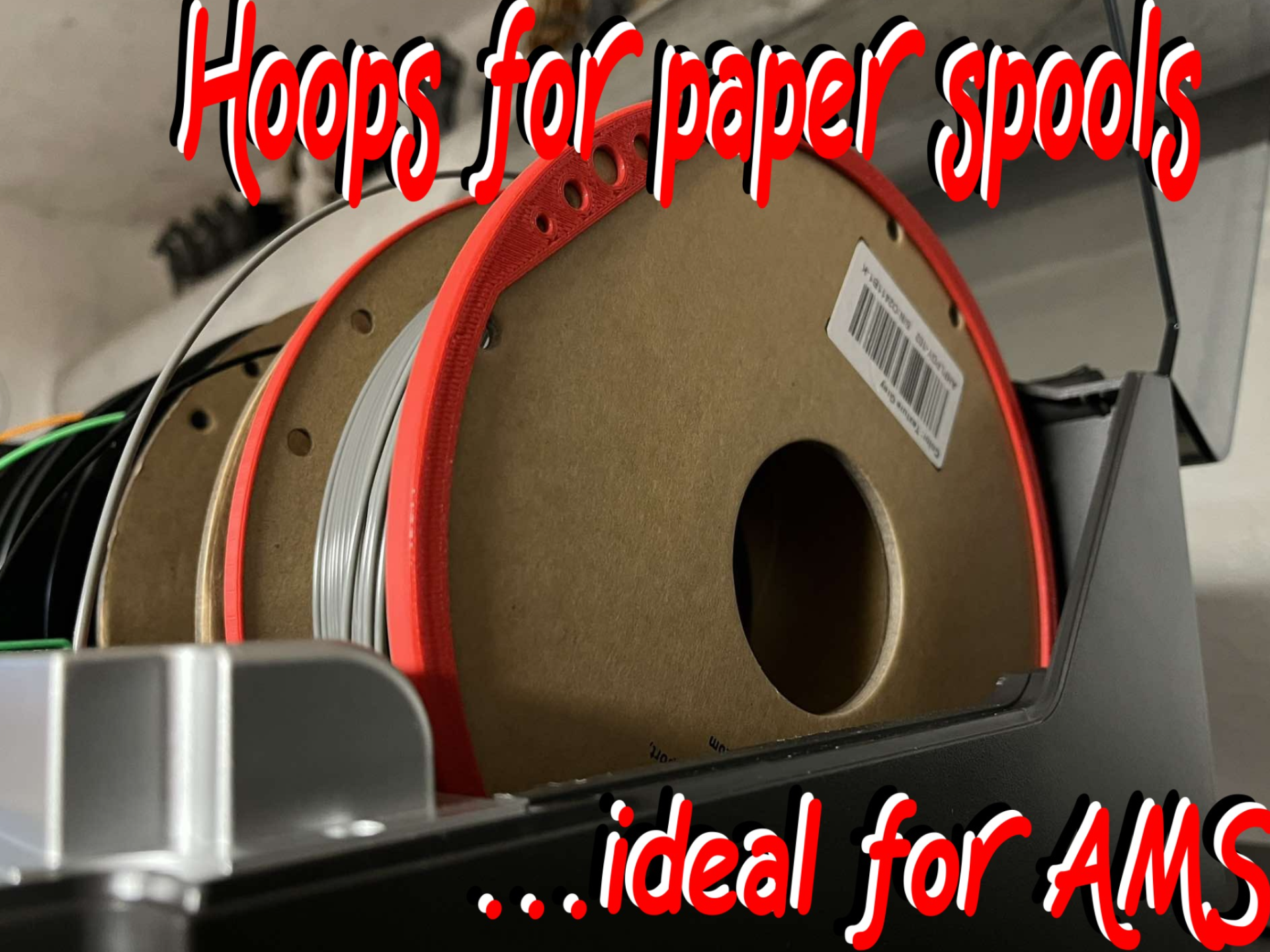 Hoops for filament paper spools Pro AMS