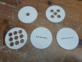 Clay Extruder Dies x 5 - 58mm x 3mm