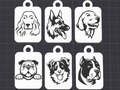 dogs set 3 keychains/charms(free commercial)