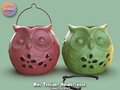 Owl tea-light holder/vase