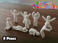 Mecha Chameleon game characters – 8 poses + idle