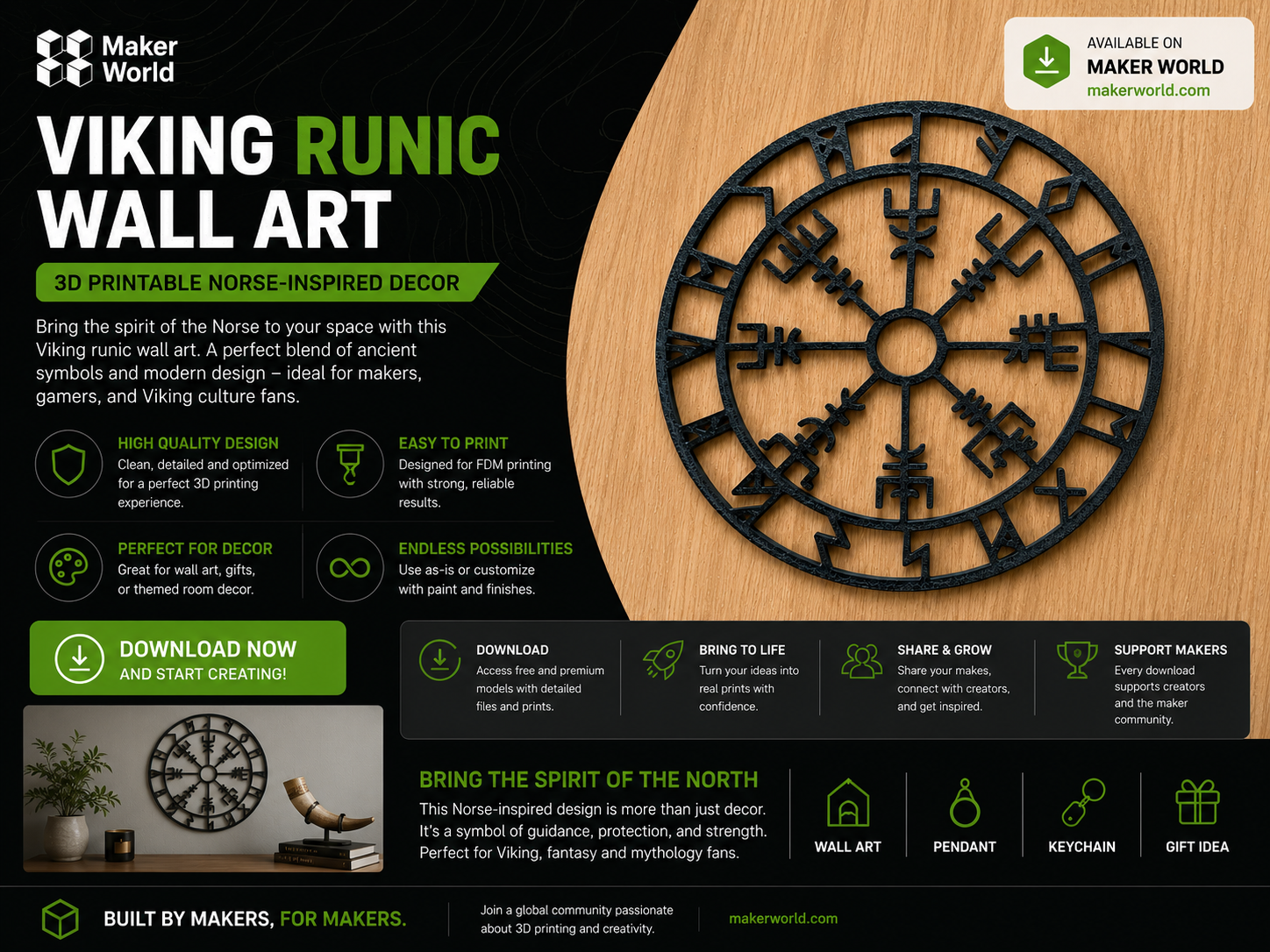 Viking Runic Wall Art