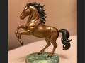 Majestic Modern Wild Bronco Figurine Art