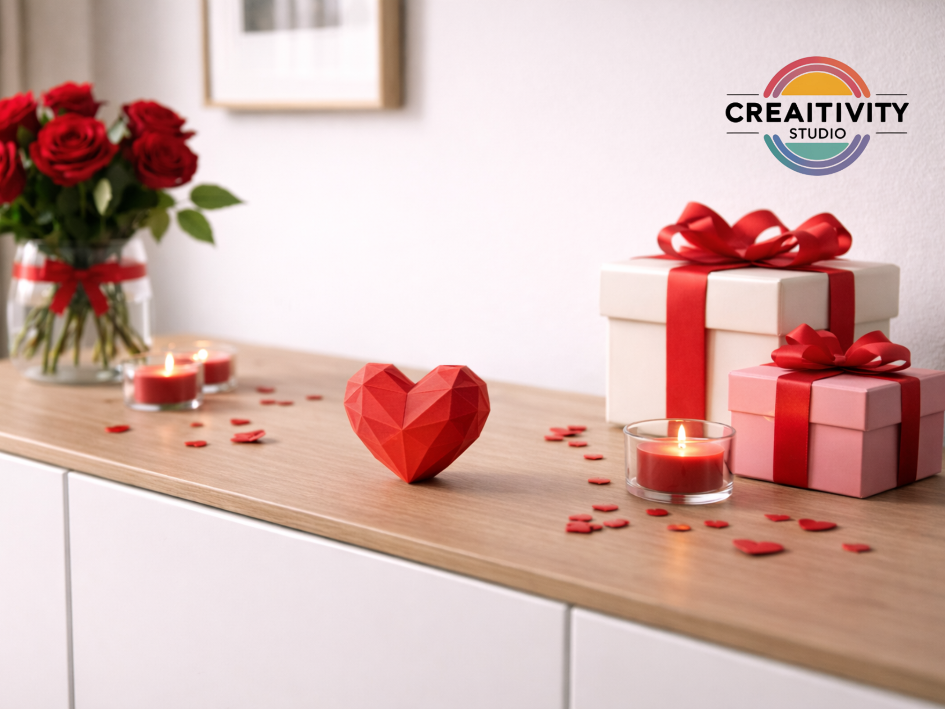 Low-Poly Valentinstag Herz - Free Commercial Use