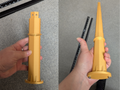 Protest sign handle extendable telescopic