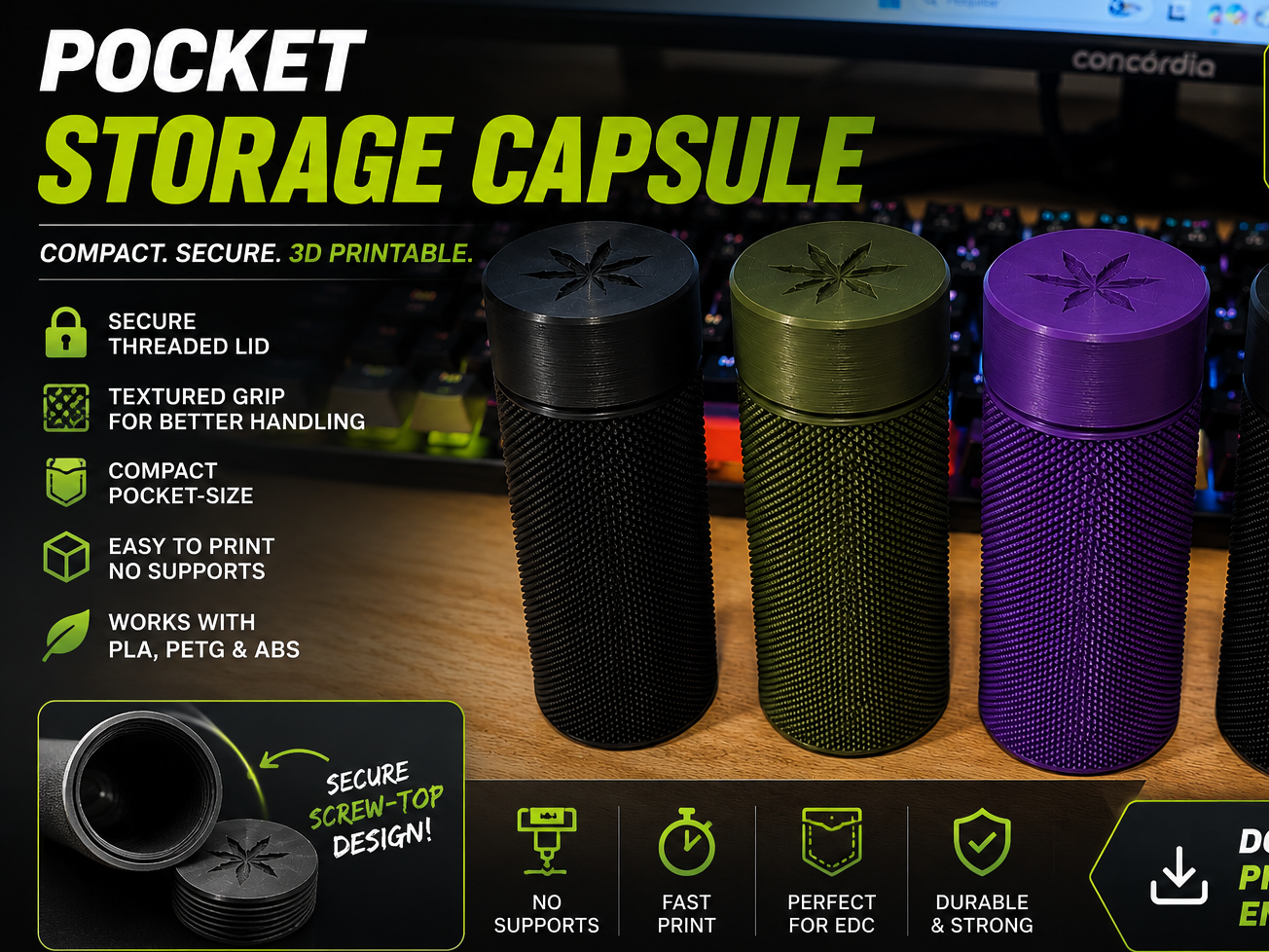 Pocket Capsule – Compact Screw-Anti-Stress