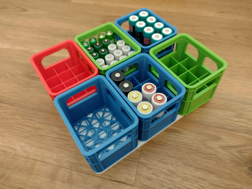 Customizable & stackable beer crate for batteries
