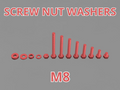 M8 Screw Set / NUT / WASHER M8 x 10-80mm