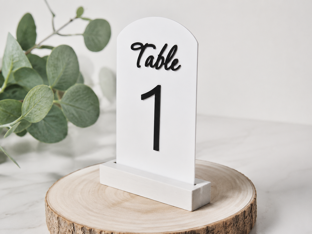 Elegant Wedding Table Numbers