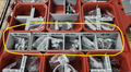 Packout low profile center bins, configurable
