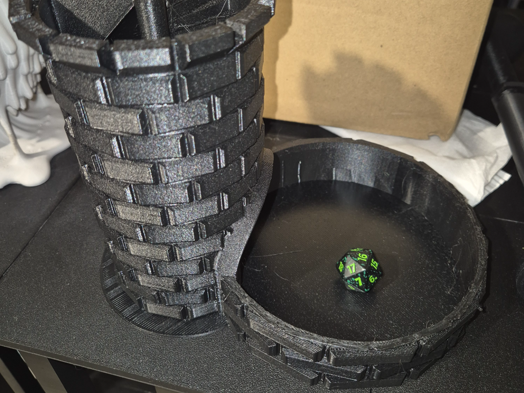 Dice tower with tray