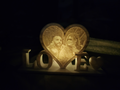 Valentines Love Lithophane tea light ornament REMIX