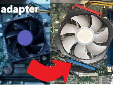 from 80mm fan to 90 mm fan heatsink adapter