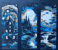 Set 3 Bookmarks magical fantasy hueforge