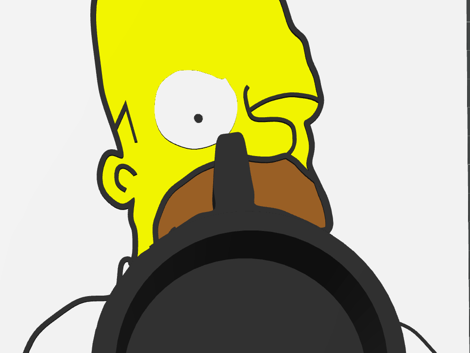 Homer Holding a Gun -Wall-Mounted Shelf& Organizer