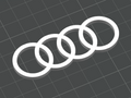Audi Emblem Logo - 3D Printed (No Text)