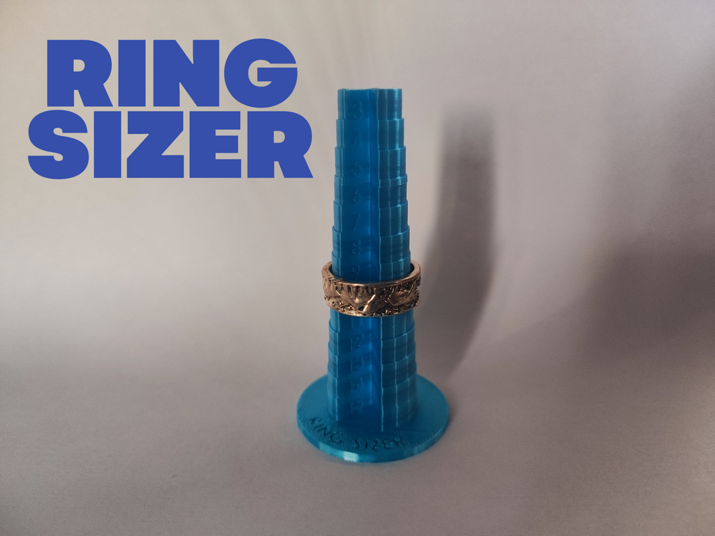 Ultimate Ring Sizer Cone (US 3–15, Labeled)