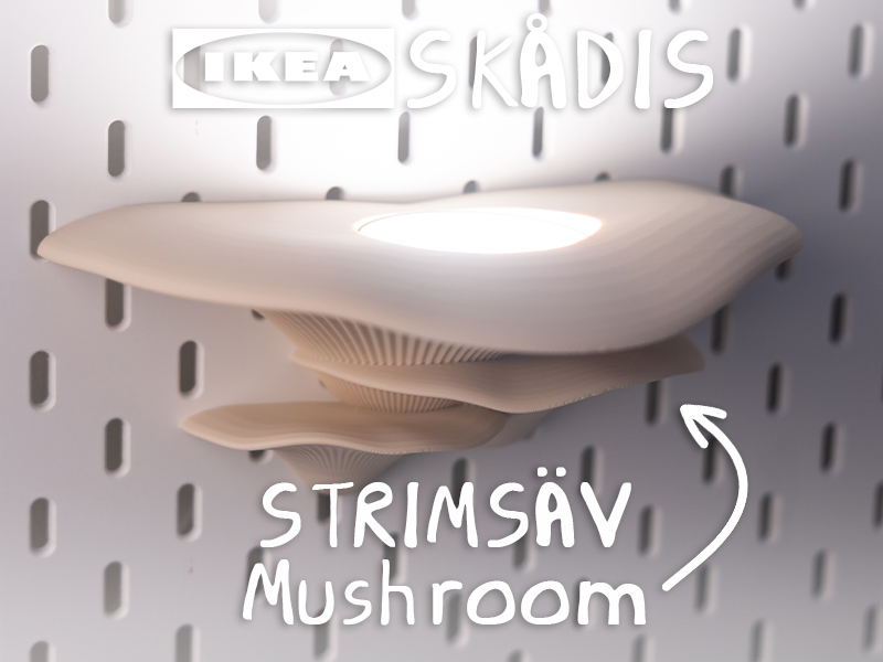 Skadis Lamp Mount – Mushroom