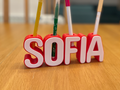 Sofia name and pen holder