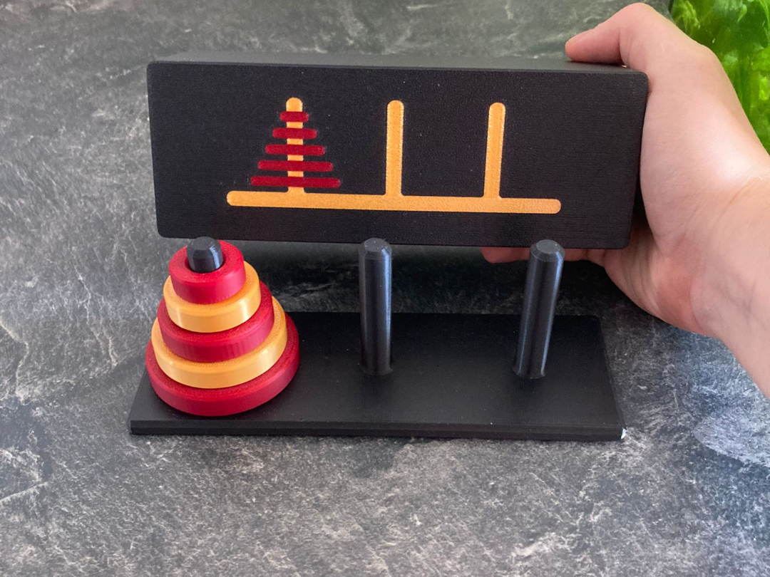 Tower of Hanoi with storage box