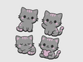 Cute Kitty Charms Earring Studs