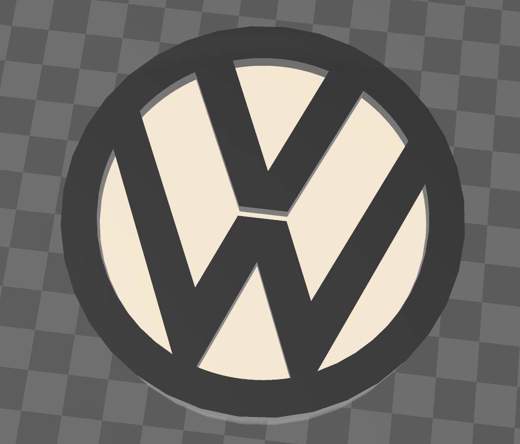VW Logo Zweifarbig