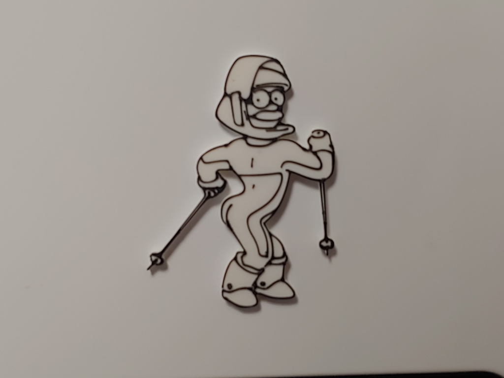 Ned Flanders Skiing fridge magnet (No AMS Needed)