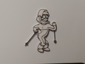 Ned Flanders Skiing fridge magnet (No AMS Needed)