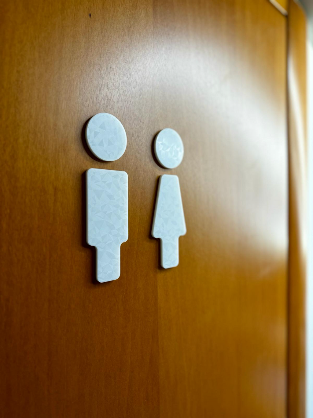 Pictogram signs for bathrooms