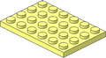 legocompatible Brick Part 3032 - plate 4x6