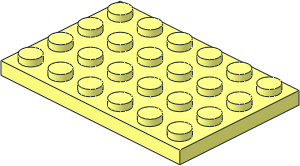 legocompatible Brick Part 3032 - plate 4x6