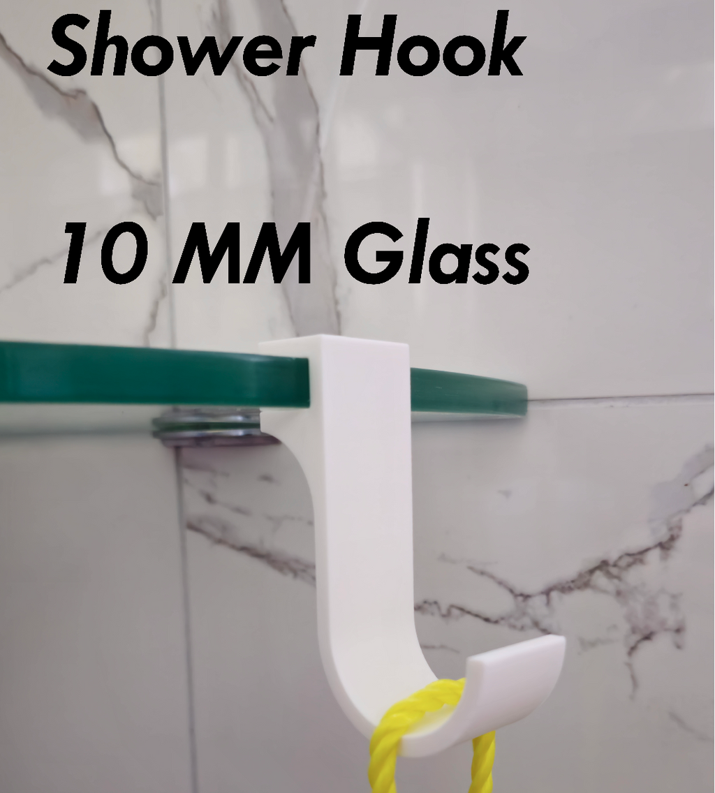 Shower Hook - 10mm Glass