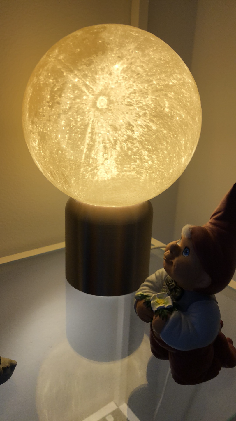 Moon lamp Ø20cm, with table stand for E27 socket